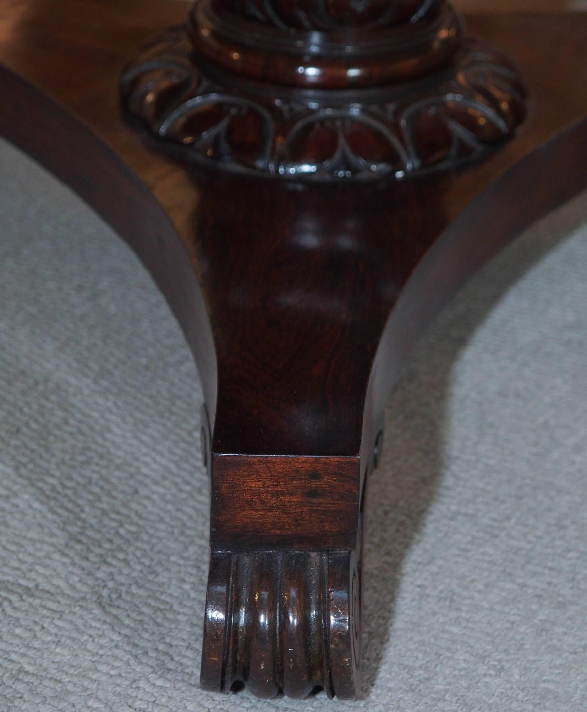 Antique English Regency Rosewood Centre Table 3