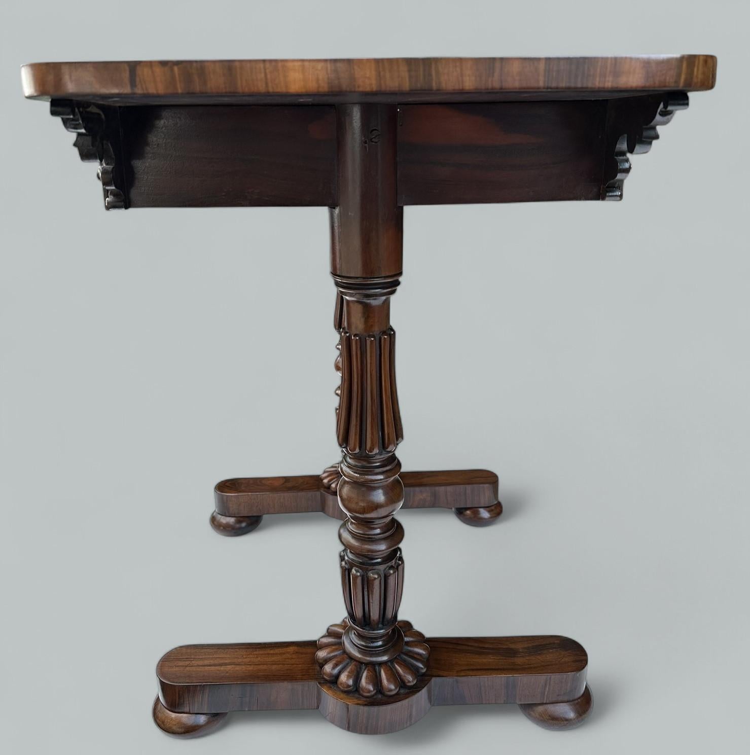 Antique English Regency Rosewood Lady's Writing Desk Occasional Side Table 19Ct en vente 2