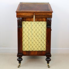 Antique English Regency Rosewood Slide Top Davenport Desk