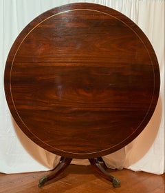 Antique English Regency Rosewood Tilt-Top Center Table, Circa 1840-1860