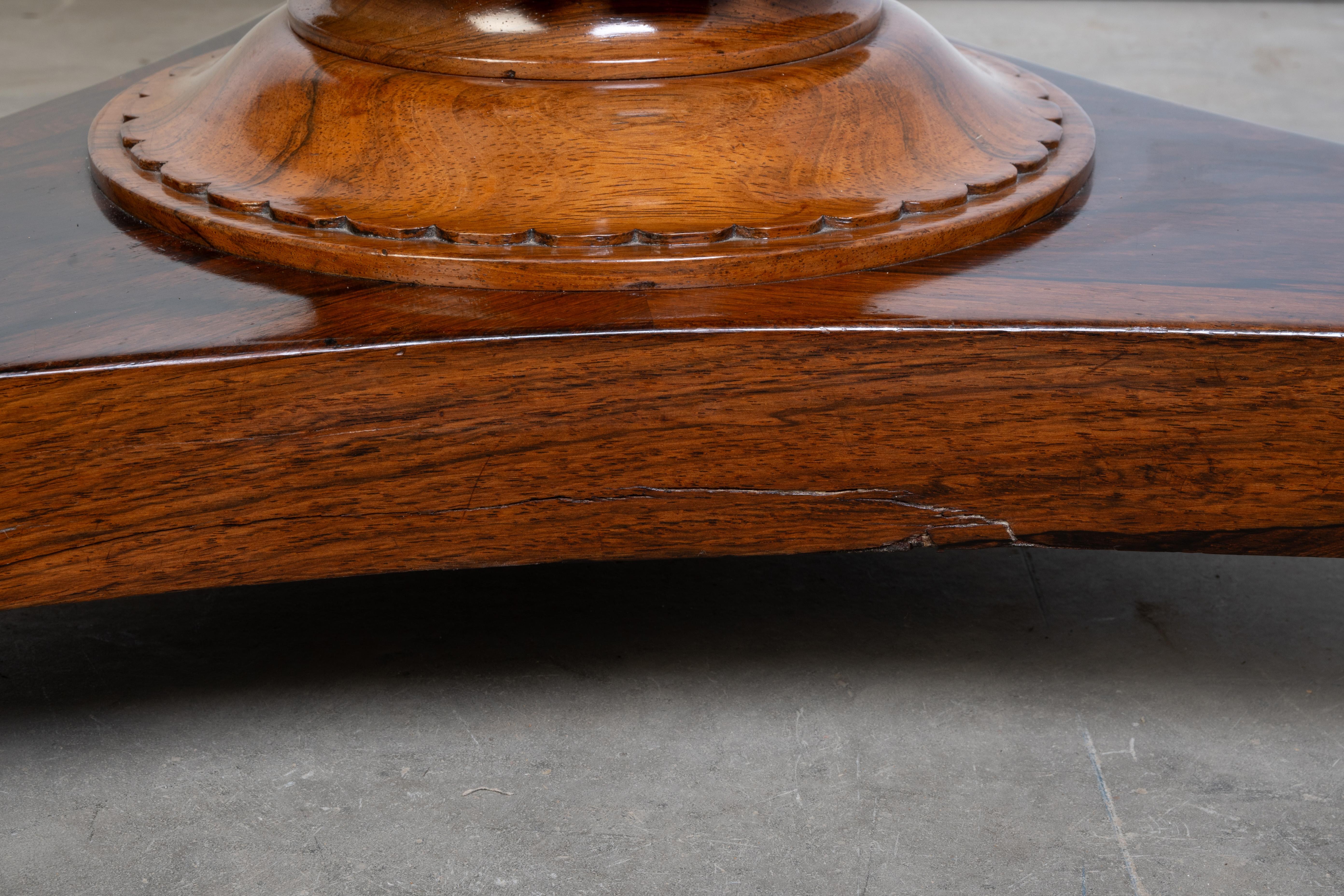 Antique English Regency Rosewood Tilt Top Centre Table C.1820 For Sale 15