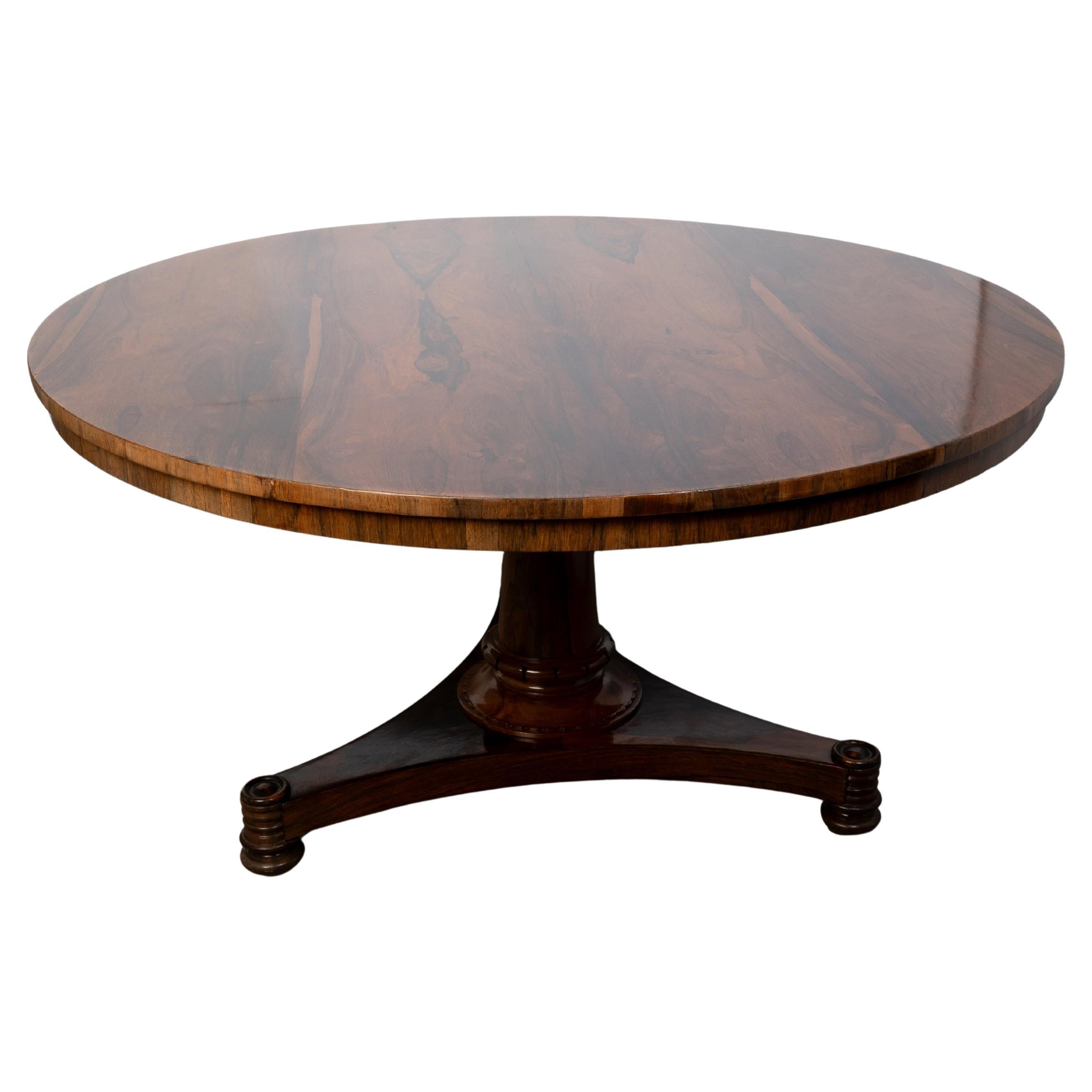 Antique English Regency Rosewood Tilt Top Centre Table C.1820 In Good Condition For Sale In London, GB