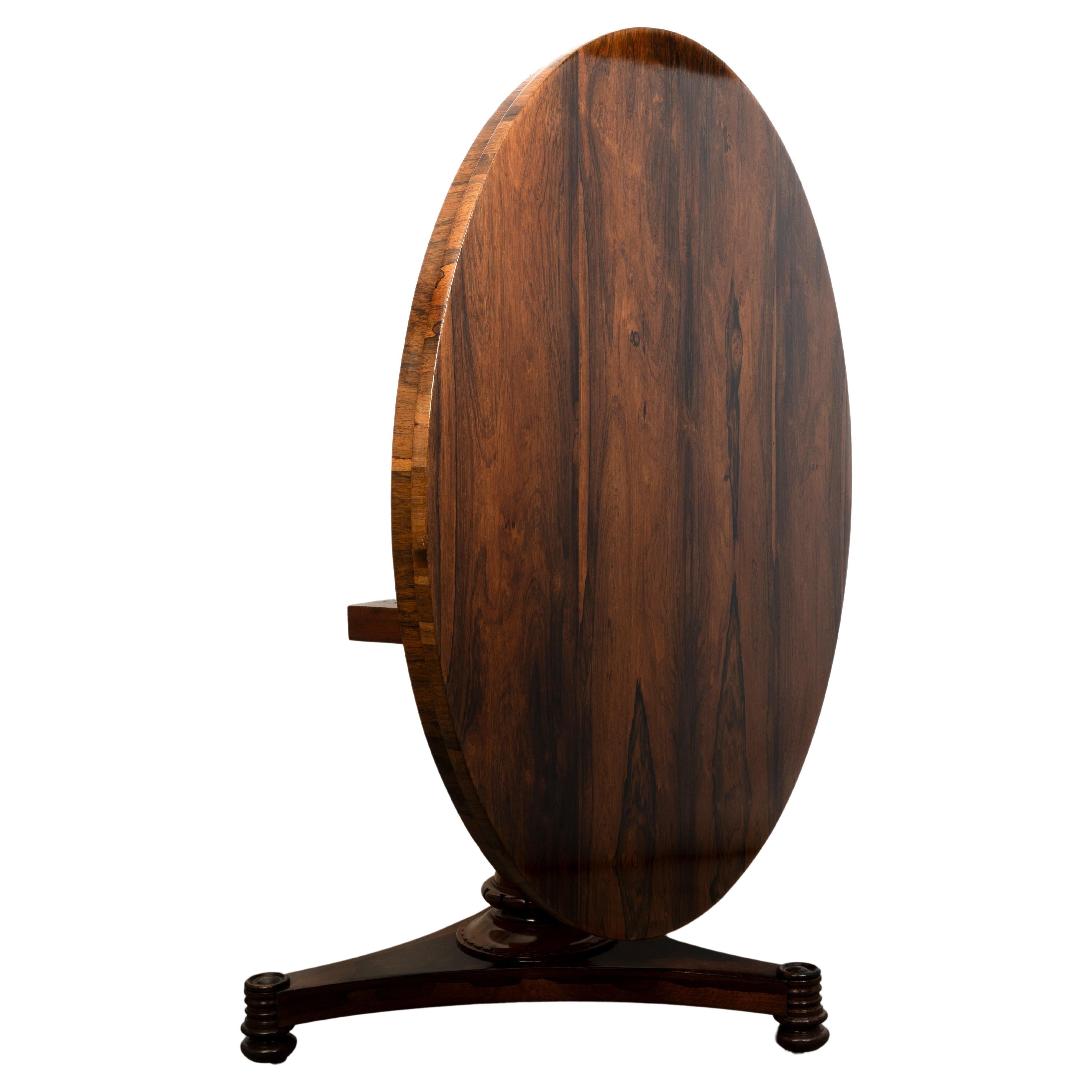 19th Century Antique English Regency Rosewood Tilt Top Centre Table C.1820 For Sale