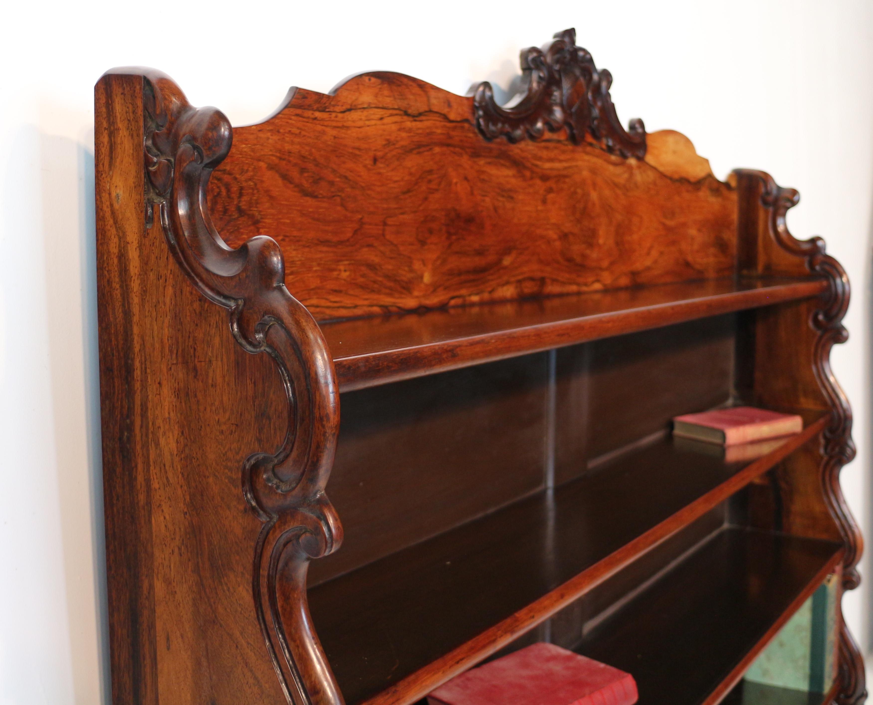 Ancienne bibliothèque Regency anglaise en bois de rose avec tiroirs en vente 4