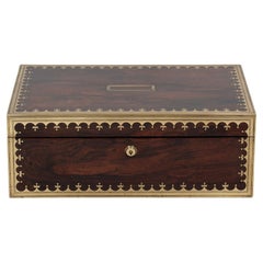 Antique English Regency Rosewood Writing Box David Edwards