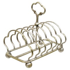 Silver Plated Toast Rack a Scarce Edwardian Large 6 Slice Toast Rack by  Elkington & Co for the Royal Mail Steam Packet Company. Dated 1906 