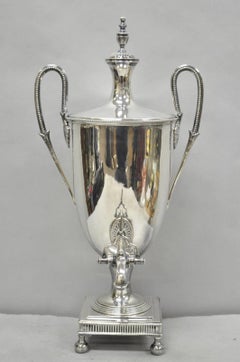 Antique English Regency Silver Plated Trophy Cup Urn Coffee Beverage Samovar
