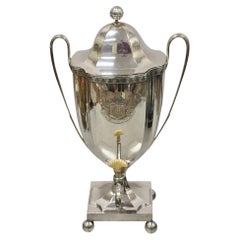 Antique English Regency Silver Plated Trophy Cup Urn Coffee Beverage Samovar Antique English Regency Silver Plated Trophy Cup Urn Coffee Beverage Samovar