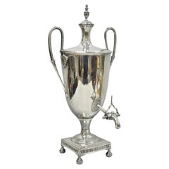Antique English Regency Silver Plated Trophy Cup Urn Coffee Beverage Samovar