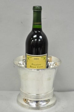 Secchiello antico inglese in stile Regency per raffreddare lo champagne, placcato argento e saldato, con superficie scanalata