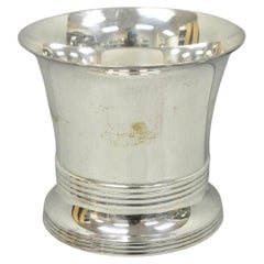Secchiello antico inglese in stile Regency per raffreddare lo champagne, placcato argento e saldato, con superficie scanalata