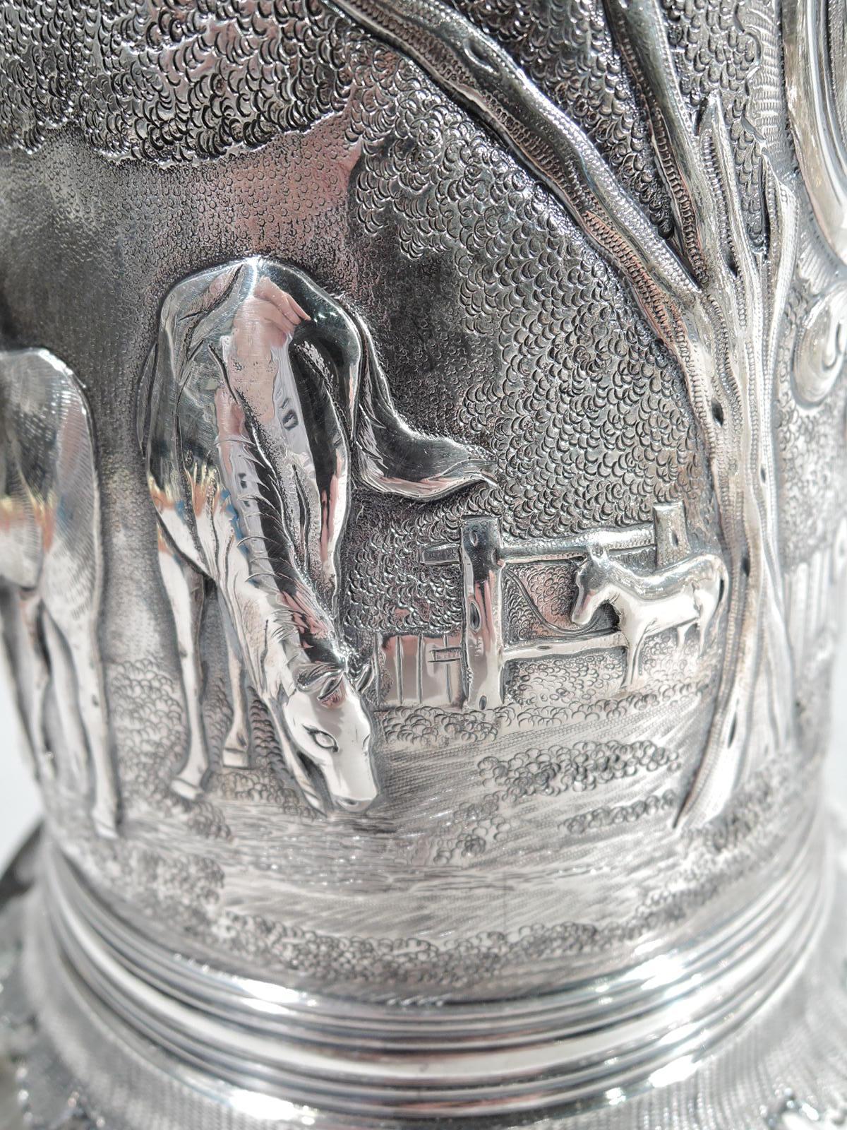 Antique English Regency Sterling Silver Fox and Horse Tankard 4