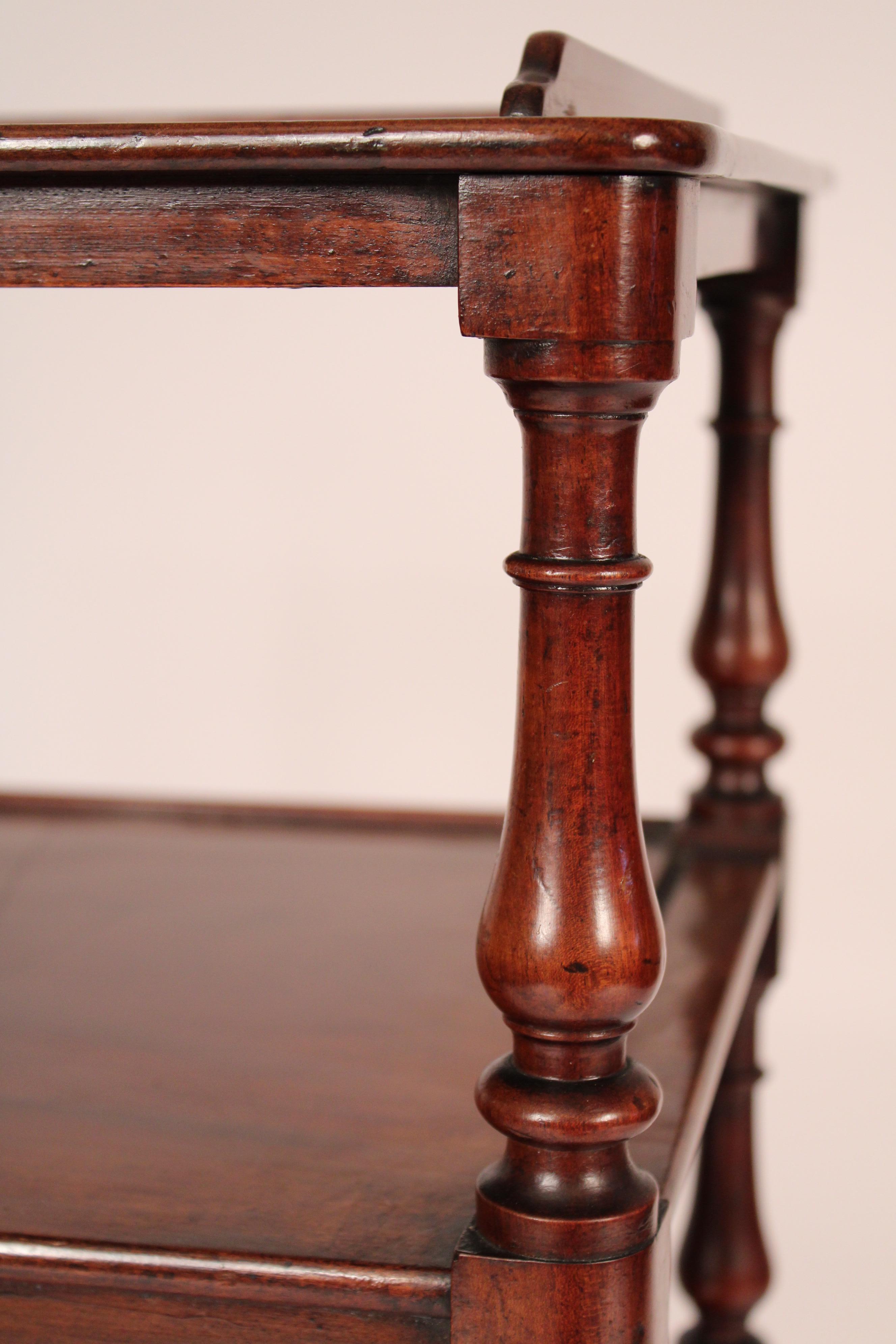 Antique English Regency Style Mahogany Etagere For Sale 5