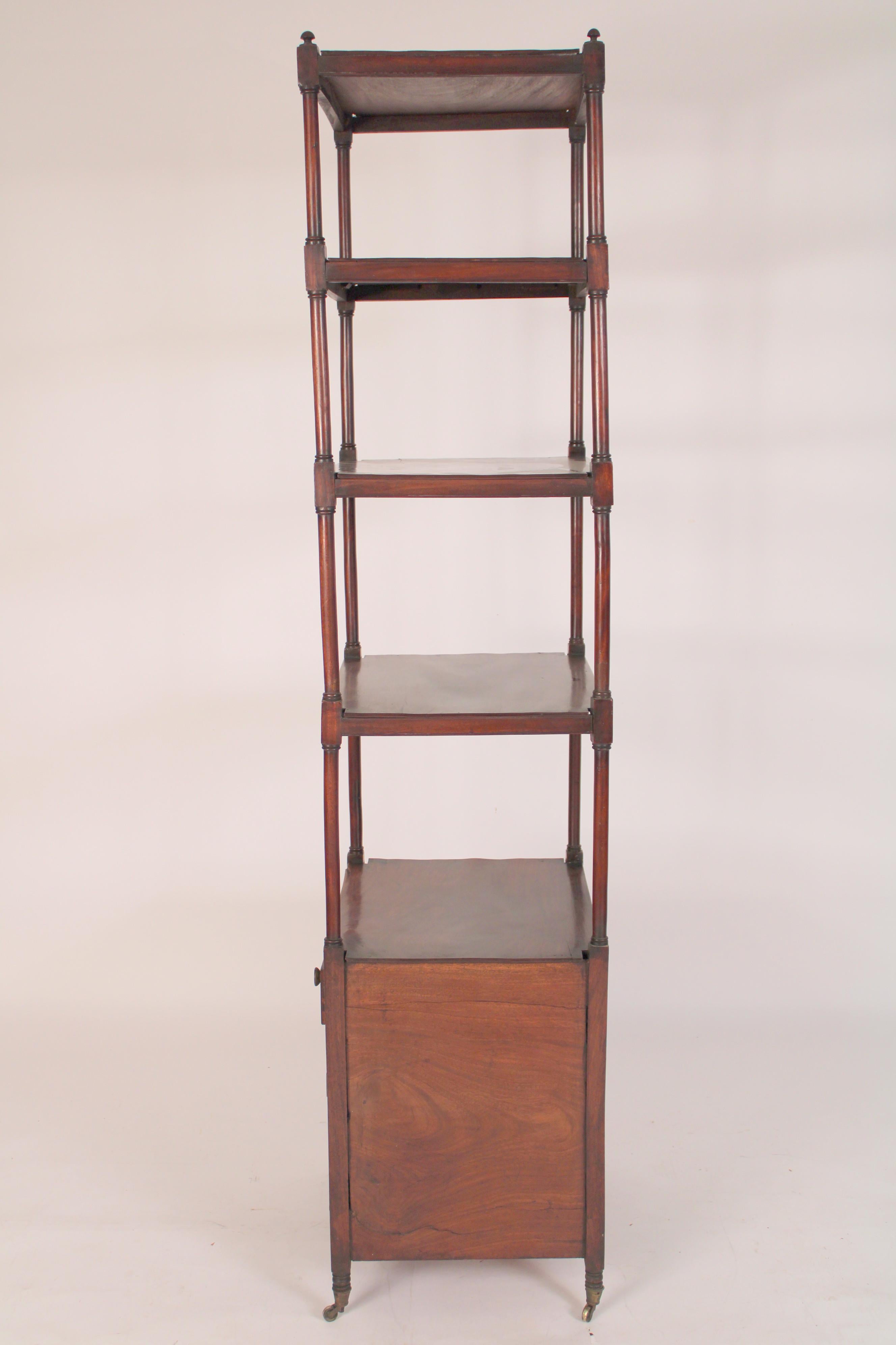 19th Century Antique English Regency Style Mahogany Etagere