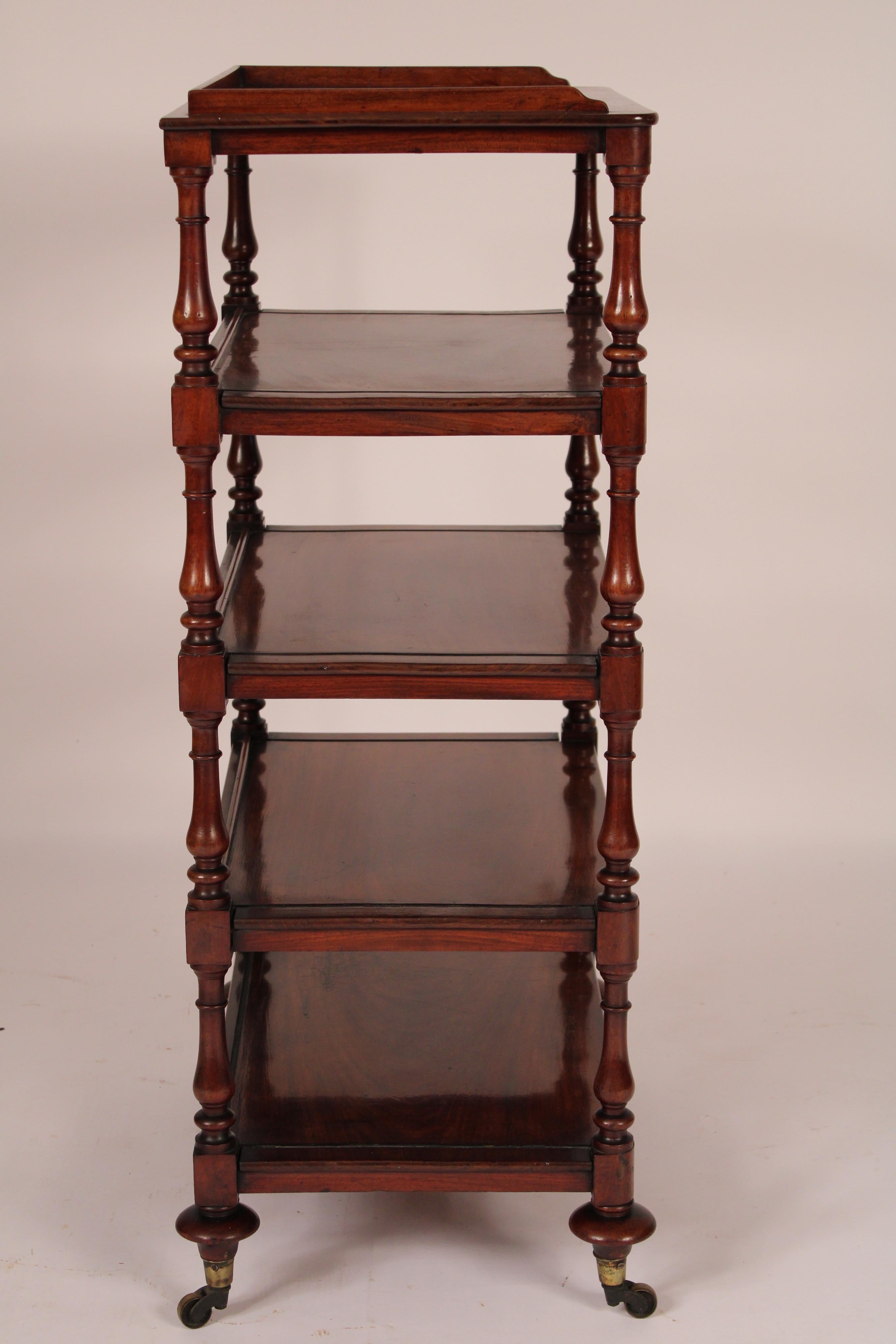 19th Century Antique English Regency Style Mahogany Etagere For Sale