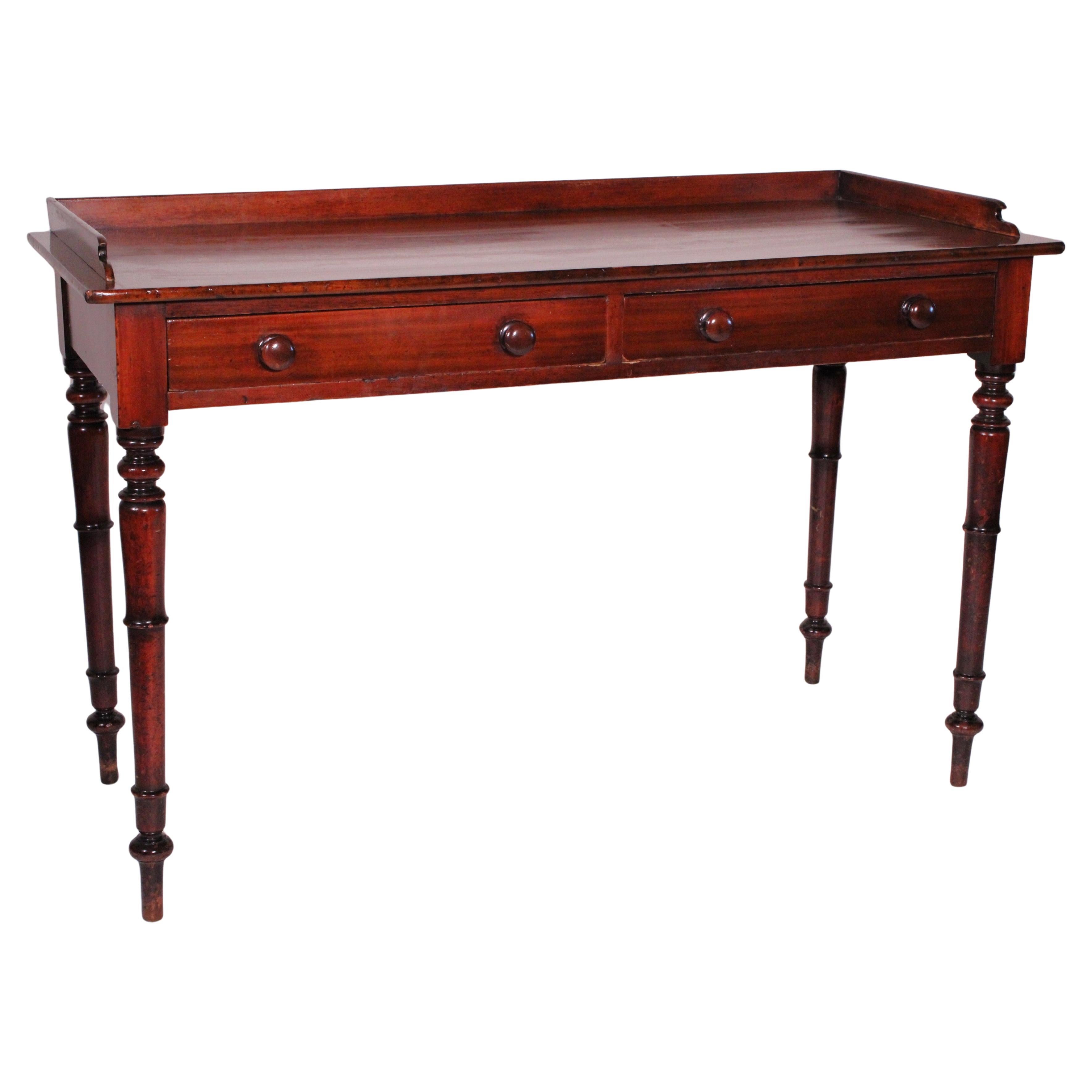 Antique English Regency Style Mahogany Writing Table