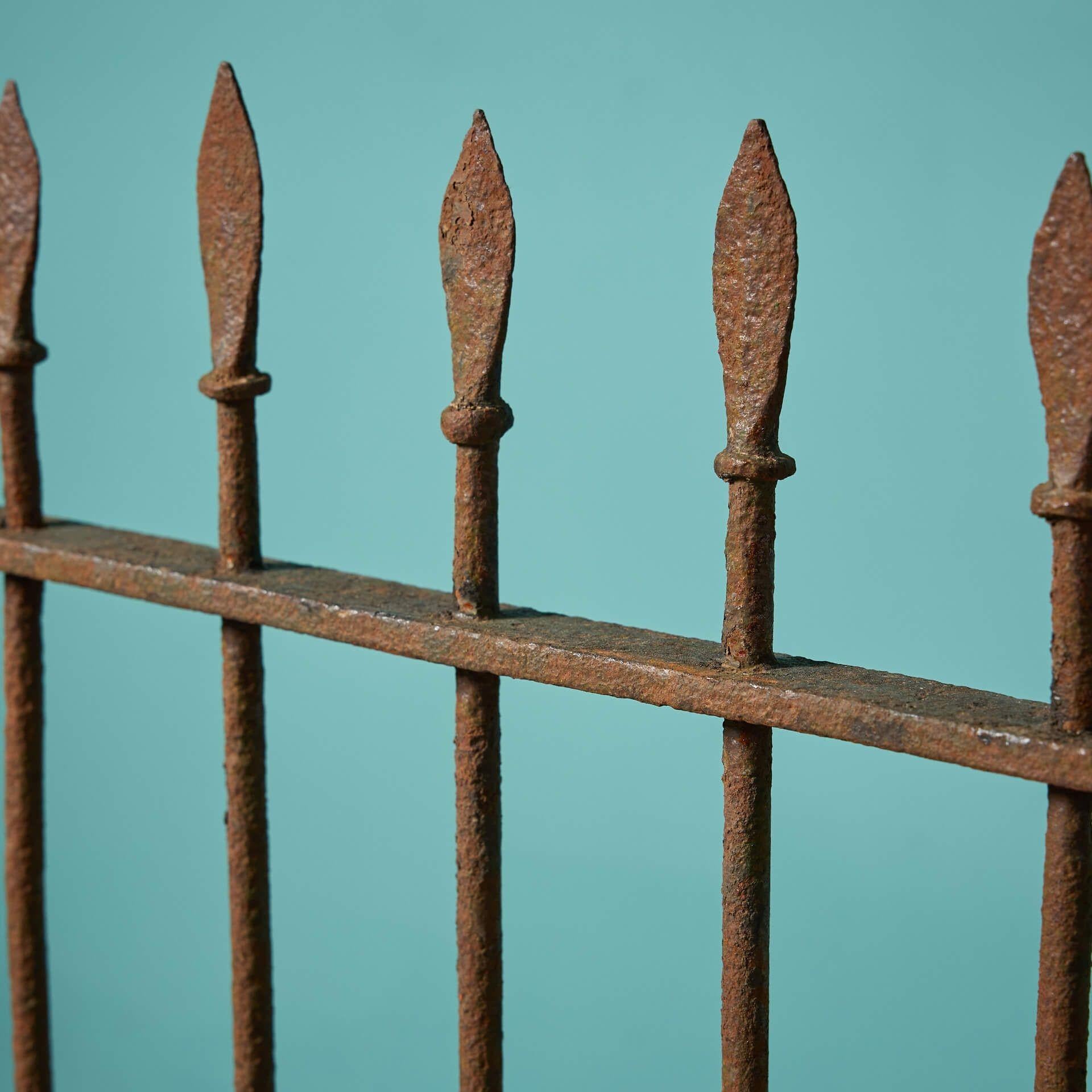 Wrought Iron Antique English Regency Style Pedestrian Side Gate For Sale