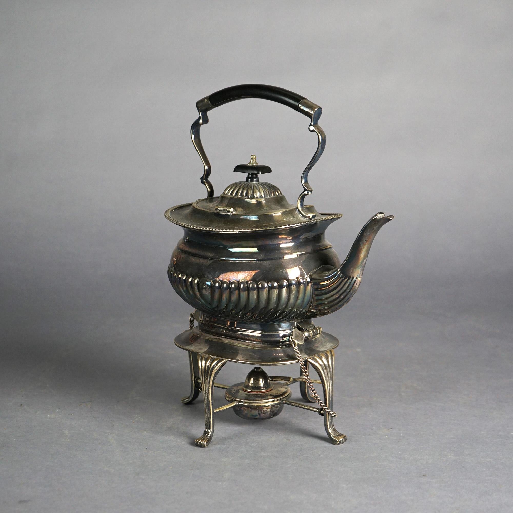 Antique English Regency Style Sheffield Silver Plate Tea Set 19thC 8