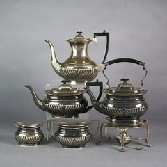 Antique English Regency Style Sheffield Silver Plate Tea Set 19thC