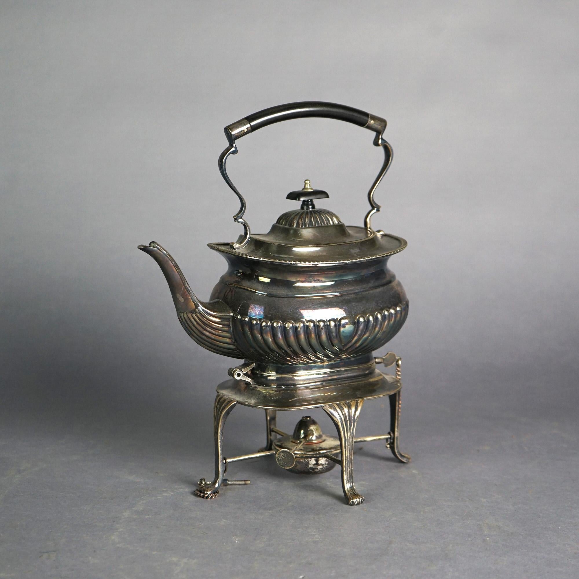 Antique English Regency Style Sheffield Silver Plate Tea Set 19thC 2