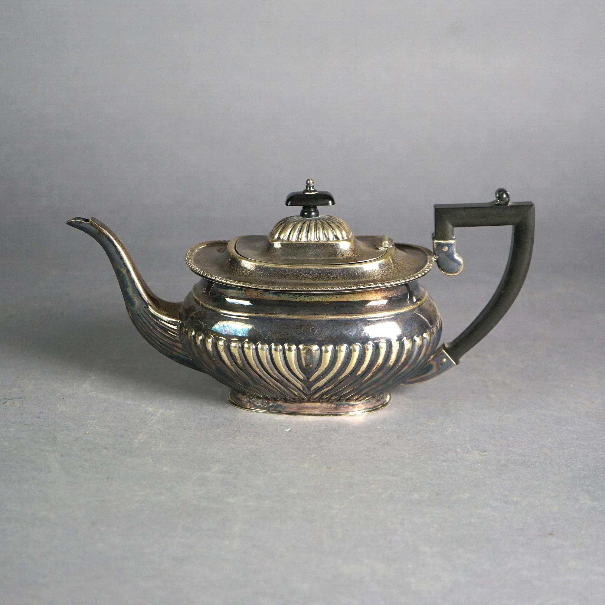 Antique English Regency Style Sheffield Silver Plate Tea Set 19thC 3