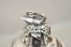 Antique English Regency Swan Finial Silver Plated Tea Service Set - 3 Pcs