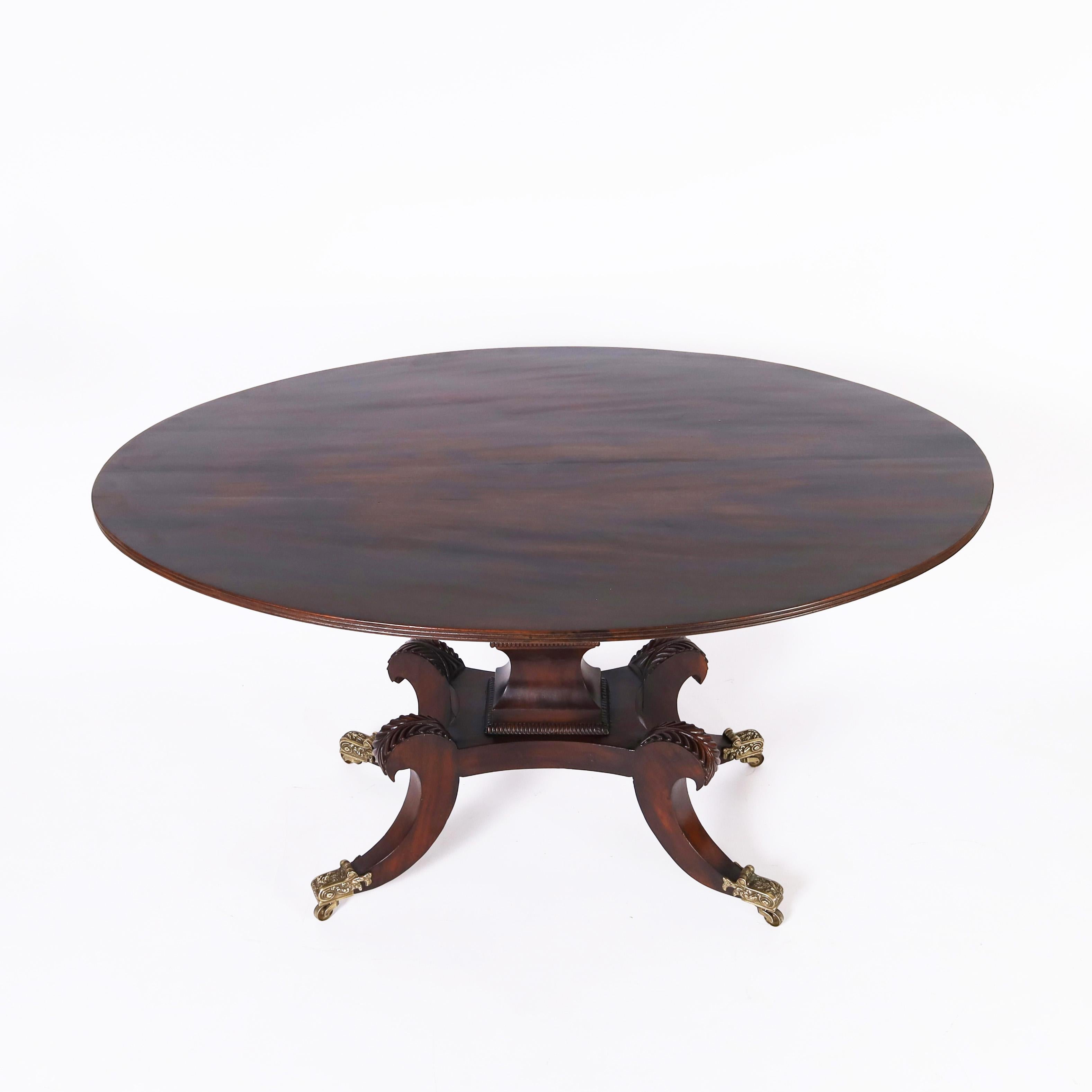 Fait main Ancienne table anglaise Regency à plateau basculant en vente
