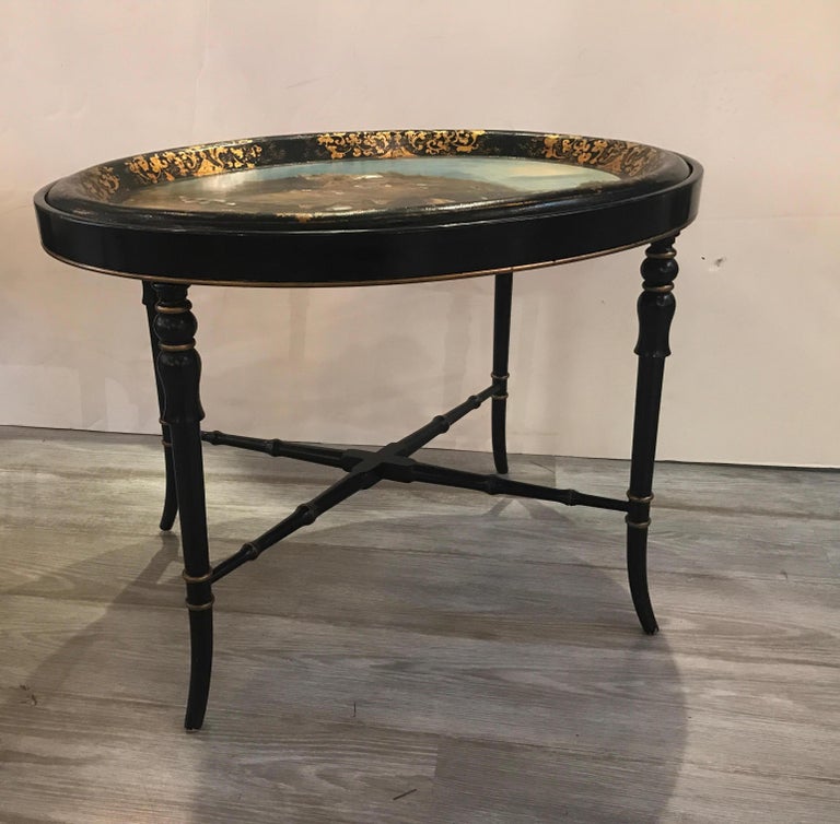 Antique English Regency Tray Top Table For Sale at 1stDibs