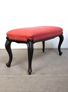 Antique English Regency Upholstered Bench Long Footstool C.1820