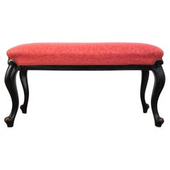 Antique English Regency Upholstered Bench Long Footstool C.1820