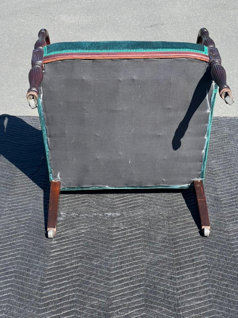Antique English Regency Upholstered Living Room Chair c. 1820 For Sale 5