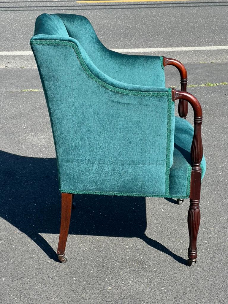 Antique English Regency Upholstered Living Room Chair c. 1820 For Sale 3