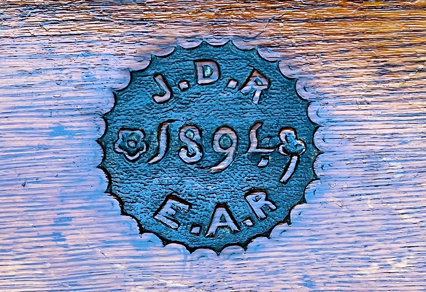 Antique English Revolving Bookcase Display Cabinet Round Table Top Oak c. 1894 7