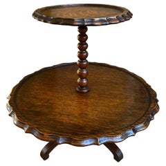 Antique English Revolving Dessert Server Cookie Muffin Display Tea Stand