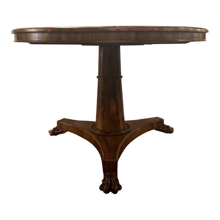 Antique English Rosewood Center Table In Good Condition In New Orleans, LA