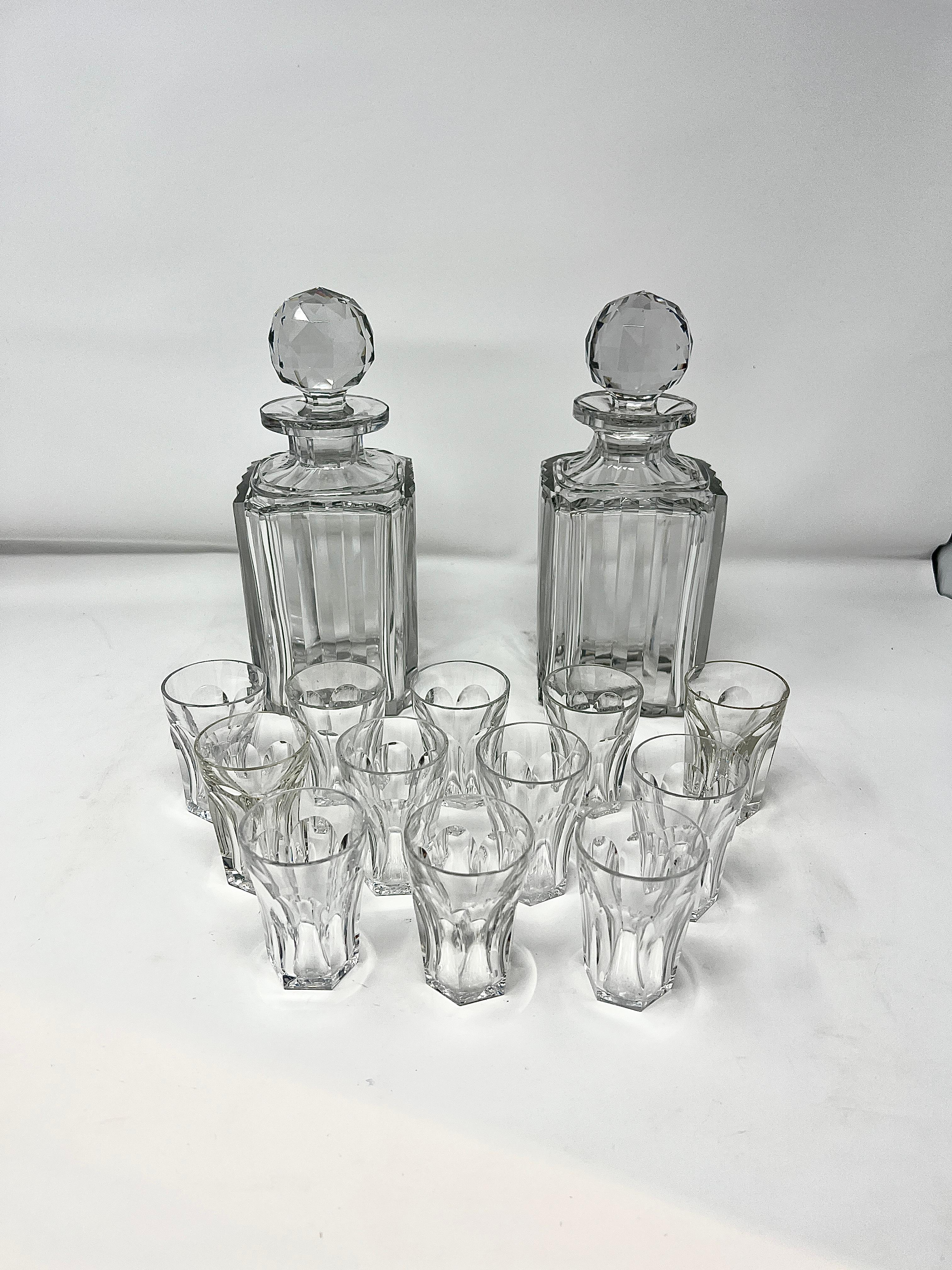 20th Century Antique English Rosewood & Crystal 3 Bottle Tantalus with Glasses, Circa 1910's For Sale