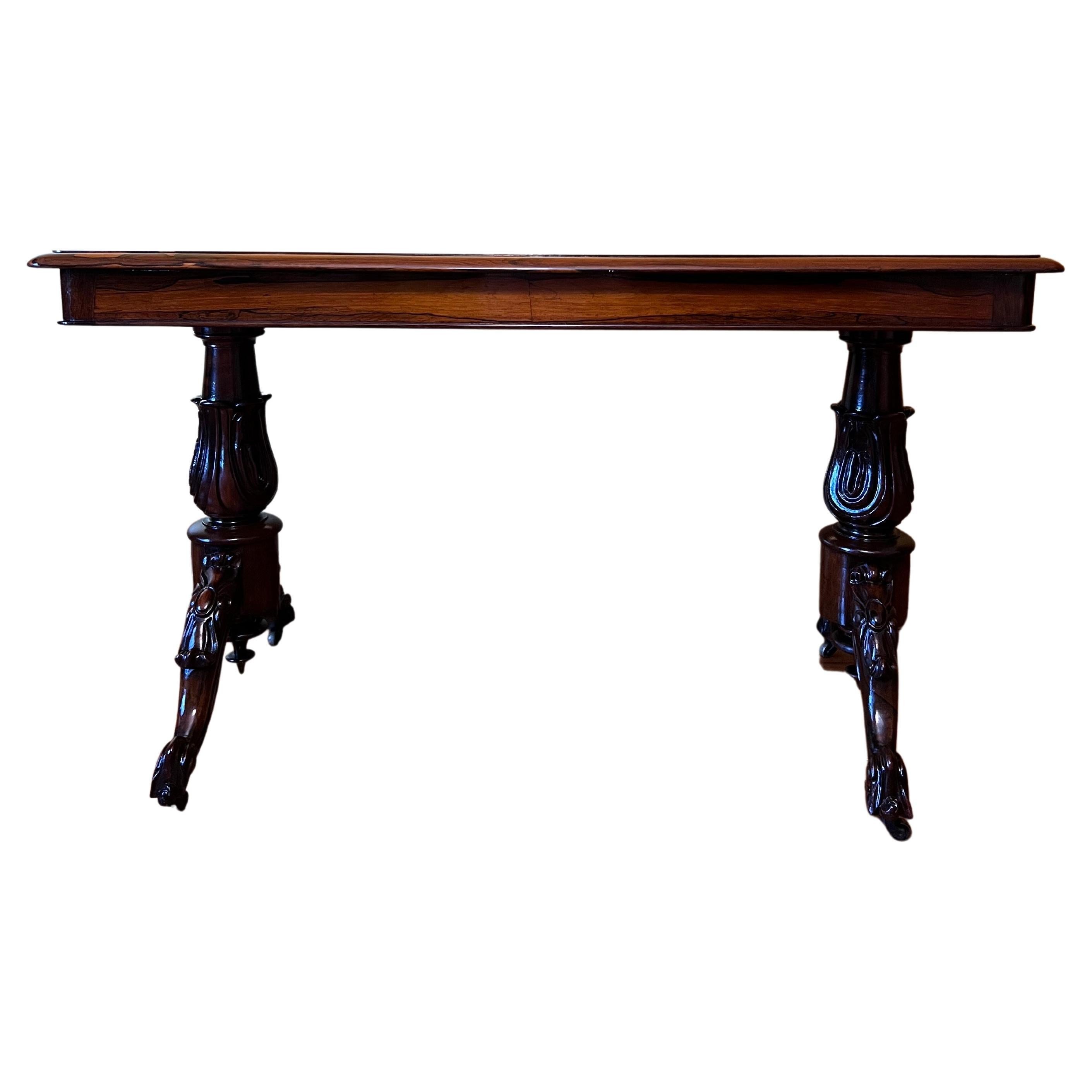 Antique English Rosewood Hall, Breakfast Table For Sale