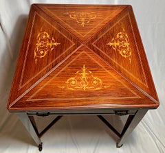 Antique English Rosewood Handkerchief Table, circa 1880