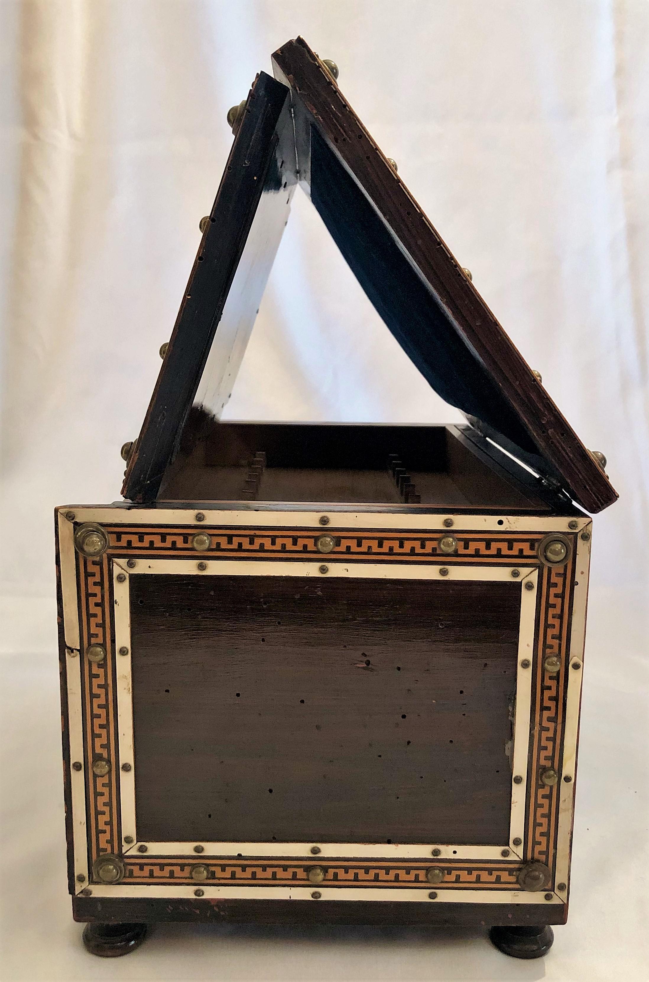 19th Century Antique English Rosewood Humidor Box