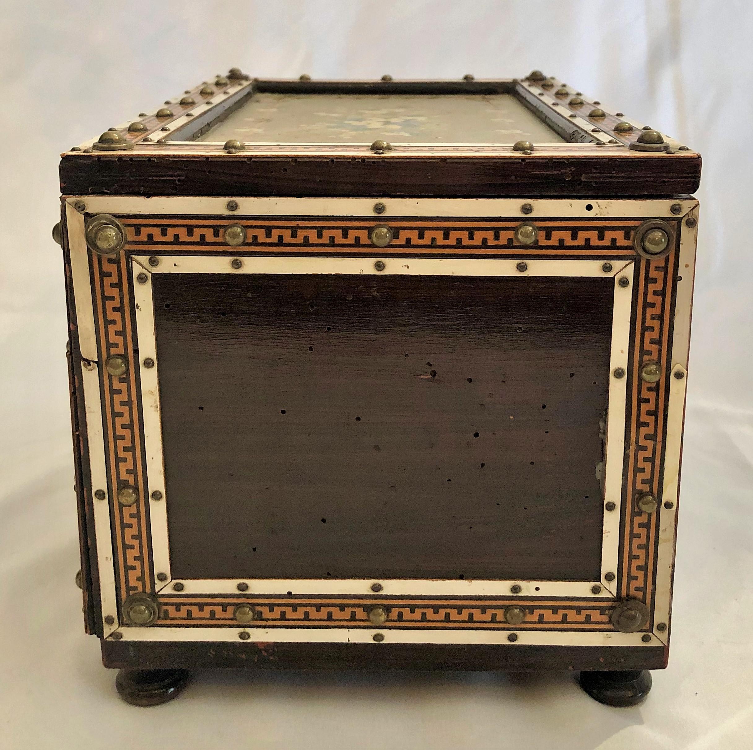 Antique English Rosewood Humidor Box 1