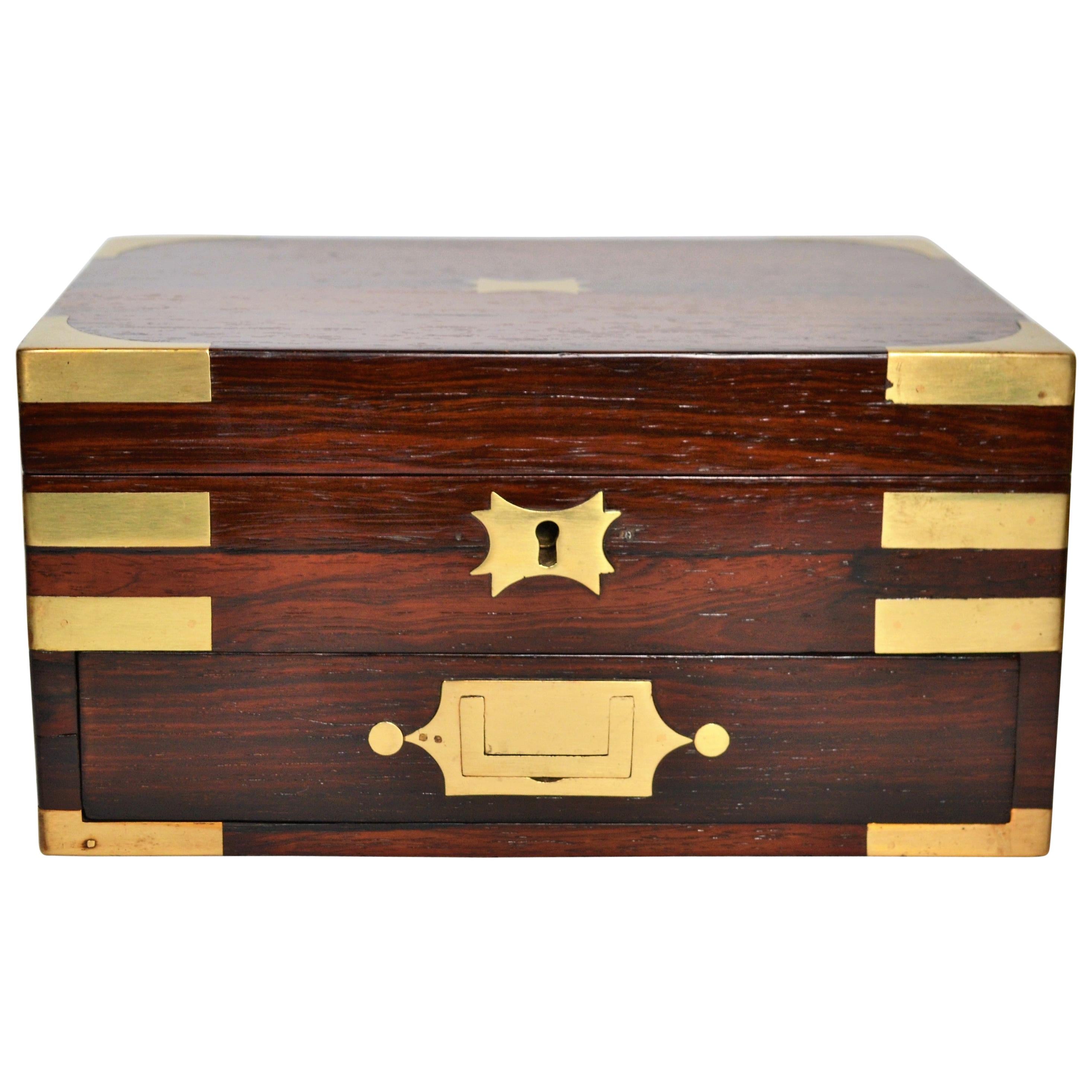 Antique English Rosewood Jewel Box, circa 1860