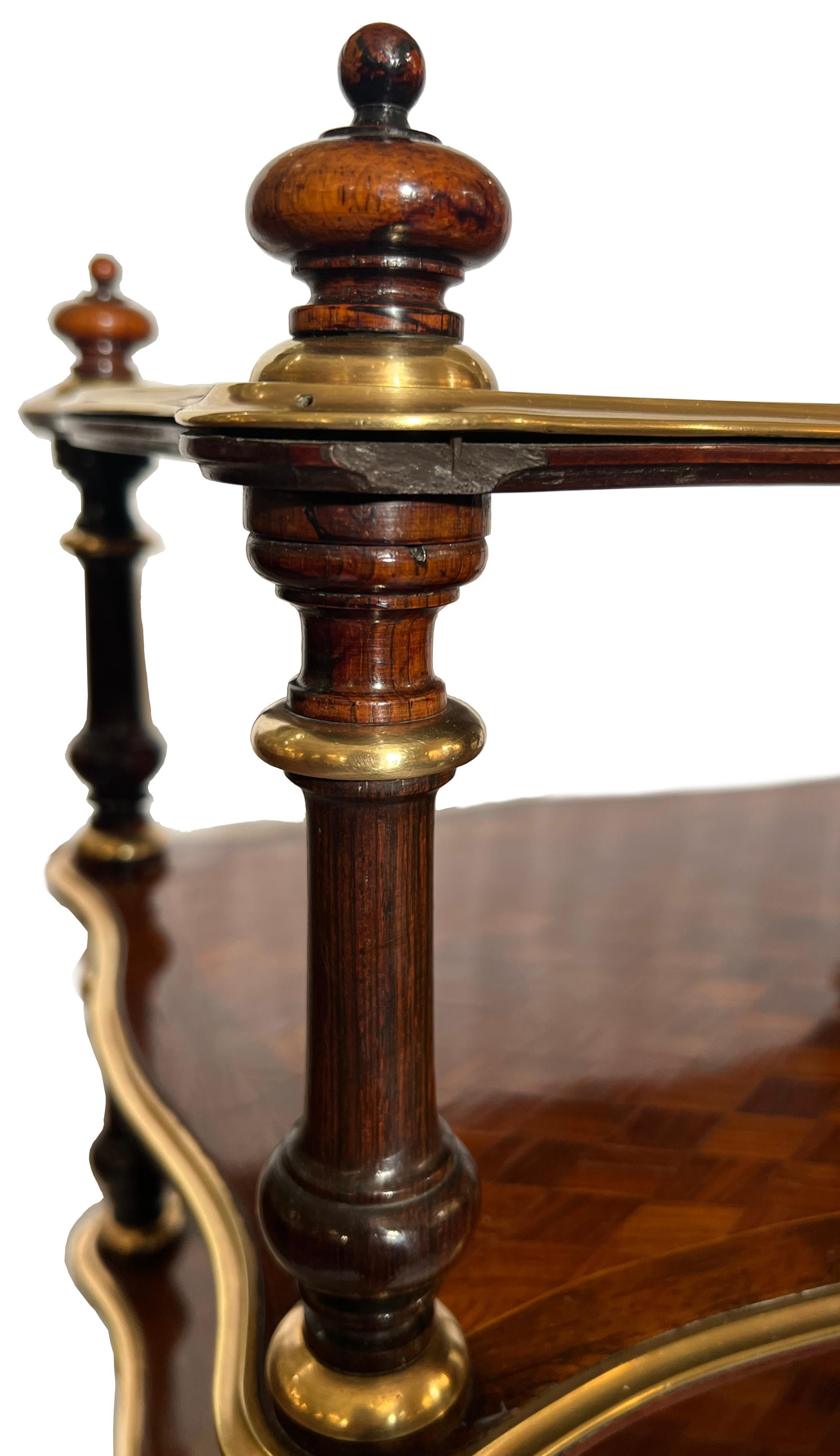 Antique English Rosewood Magazine Table / Canterbury, Circa 1860-1880. In Good Condition For Sale In New Orleans, LA