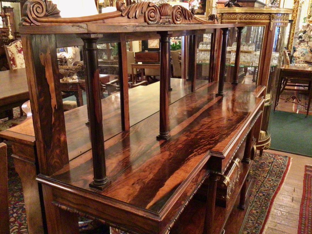 19th Century Antique English Rosewood William IV Server, circa 1830-1840 For Sale