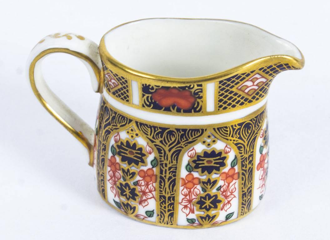 Antique English Royal Crown Derby Tea Set on Tray, Imari Pattern, 19th Century 4