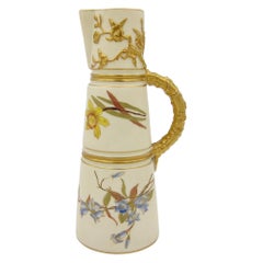 Antique English Royal Worcester Porcelain Ewer, 1892