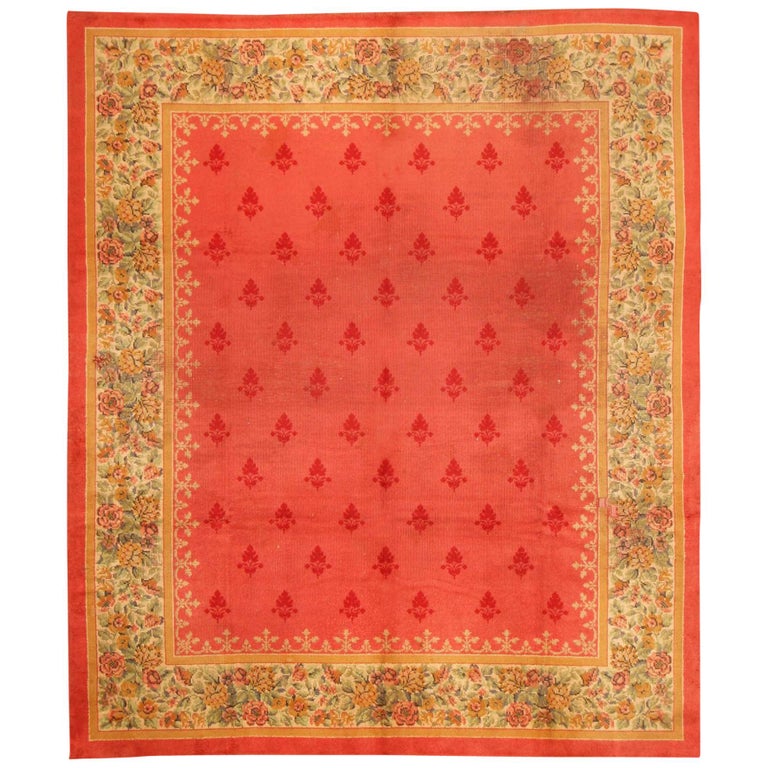 Antique English Rug. Size 11 ft 4 in x 13 ft 4 in (3.45 m x 4.06 m