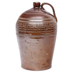 Antique English Salt Glazed Embossed Jug