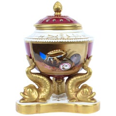 Used English Samson Porcelain Pot-Pourri Urn Date Stamped 19th Century