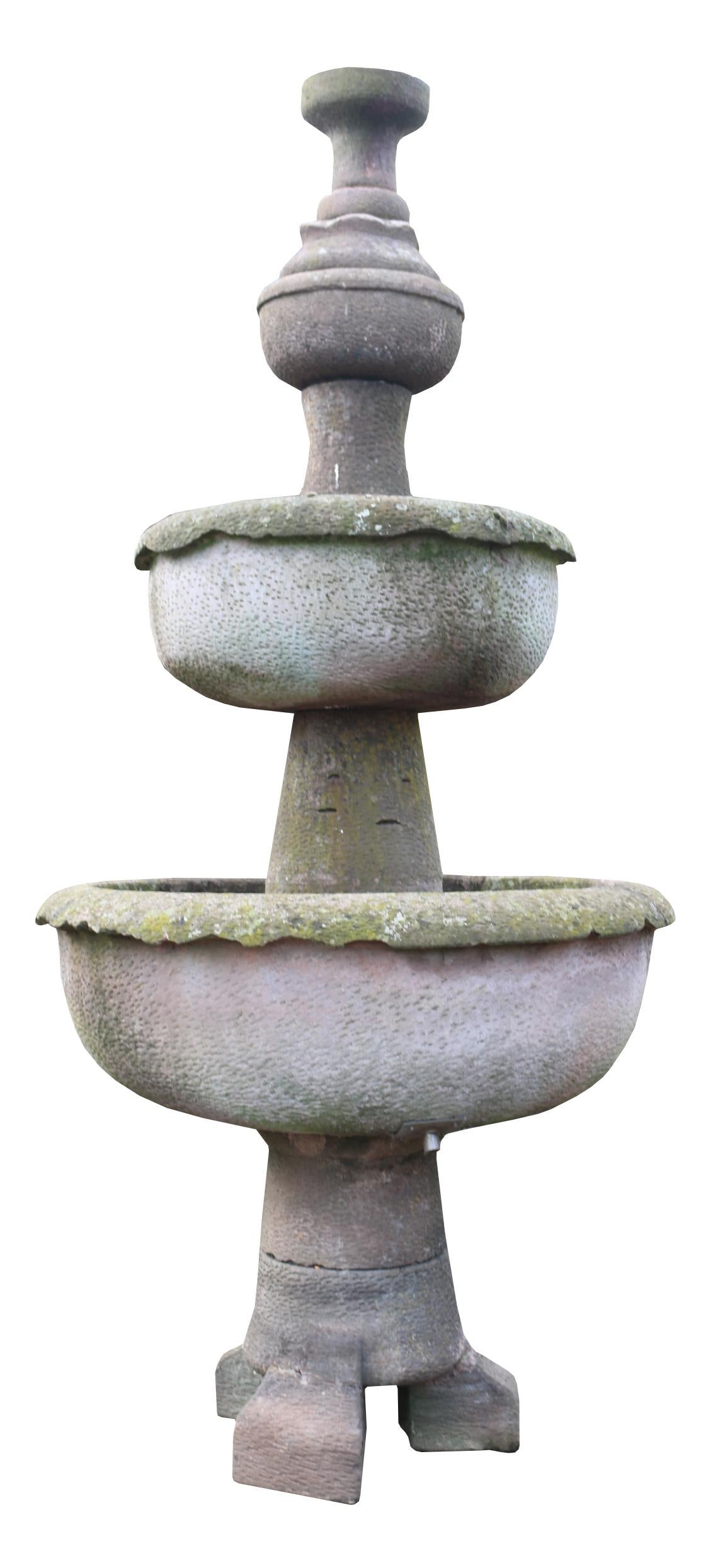 19th Century Antique English Sandstone Garden Water Feature For Sale