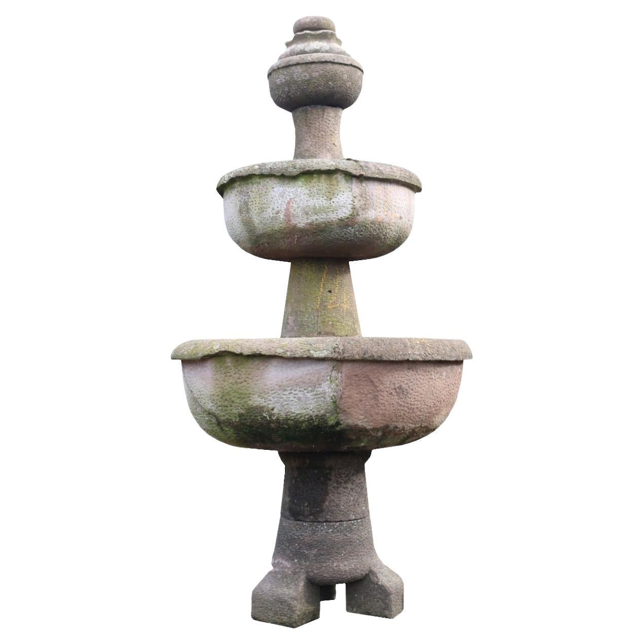 Antique English Sandstone Garden Water Feature For Sale